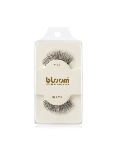 Bloom Natural изкуствени мигли от естествен косъм No. 82 (Black) 1 см