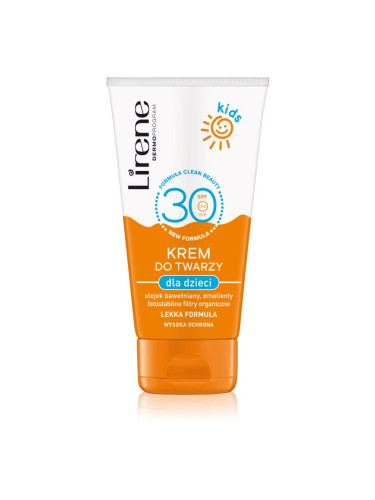 Lirene Sun care слънцезащитен крем за лице за деца SPF 30 50 мл.