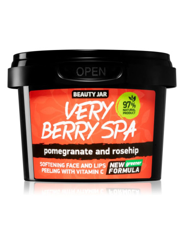 Beauty Jar Very Berry Spa омекотяващ захарен пилинг за лице 120 гр.