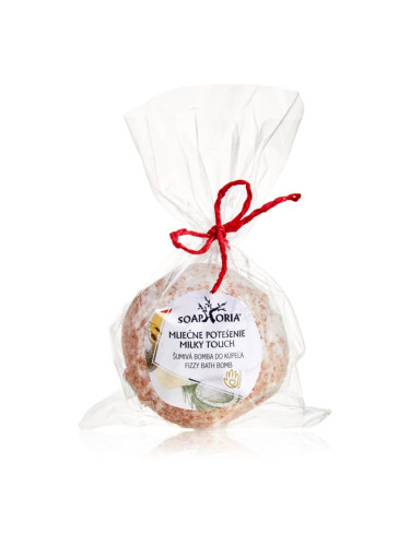 Soaphoria Milky Touch Fizzy Bath Bomb регенериращ комплект за вана със стягащ ефект 85 гр.