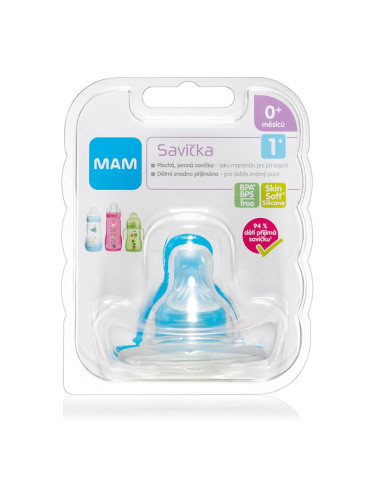 MAM Baby Bottles Teat V1 биберон за шише Slow Flow 0m+ 1 бр.