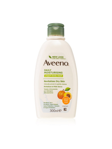 Aveeno Daily Moisturising Yoghurt body wash овлажняващ душ гел Apricot & Yoghurt 300 мл.