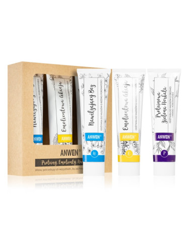 Anwen Proteins . Emollients . Humectants балсам за коса изгодна опаковка 3 x 100 ml Low porosity