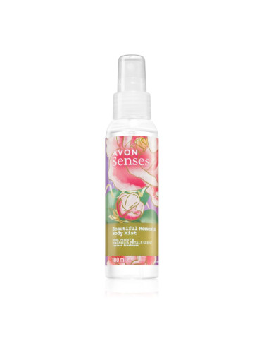 Avon Senses Beautiful Moments освежаващ спрей за тяло с аромат на цветя 100 мл.