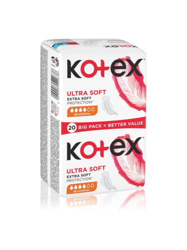 Kotex Ultra Soft Normal санитарни кърпи 20 бр.