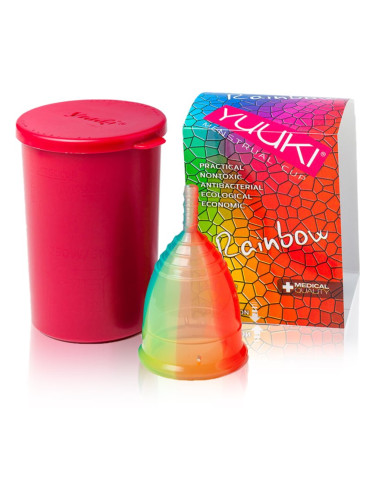 Yuuki Rainbow Line 1 + cup менструална чаша размер large (⌀ 46 mm, 24 ml) 1 бр.