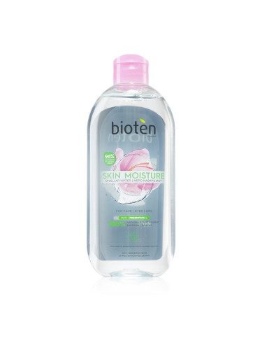 Bioten Skin Moisture почистваща и премахваща грима мицеларна вода за суха и чувствителна кожа 400 мл.