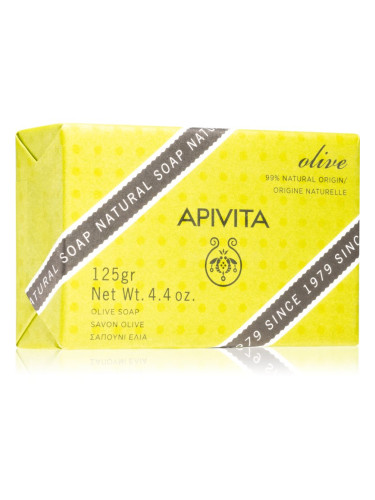 Apivita Natural Soap Olive почистващ твърд сапун 125 гр.