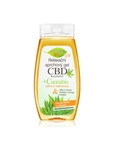 Bione Cosmetics Cannabis CBD релаксиращ душ гел с конопено масло 260 мл.