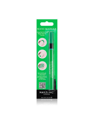 Nails Inc. Mani Marker декоративен лак за нокти нанасяща писалка цвят Green 3 мл.