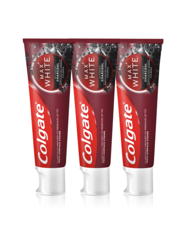 Colgate Max White Charcoal избелваща паста за зъби 3 x 75 мл.