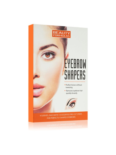 Beauty Formulas Eyebrow Shapers восъчни ленти за депилация за вежди 4 бр.