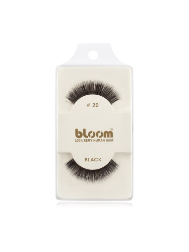 Bloom Natural изкуствени мигли от естествен косъм No. 20 (Black) 1 см