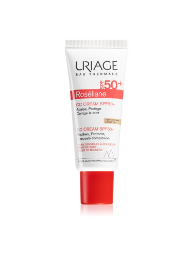 Uriage Roséliane CC Cream SPF 50+ CC крем против зачервяване на кожата SPF 50+ цвят Light Tint 40 мл.