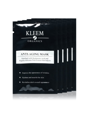 Kleem Organics Anti-Aging Mask стягаща маска против бръчки 5 бр.