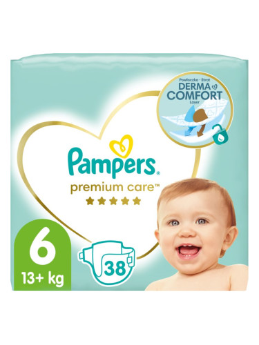 Pampers Premium Care Size 6 еднократни пелени 13+ kg 38 бр.