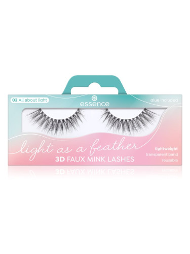 Essence Light as a feather 3D faux mink изкуствени мигли 02 All about light 2 бр.