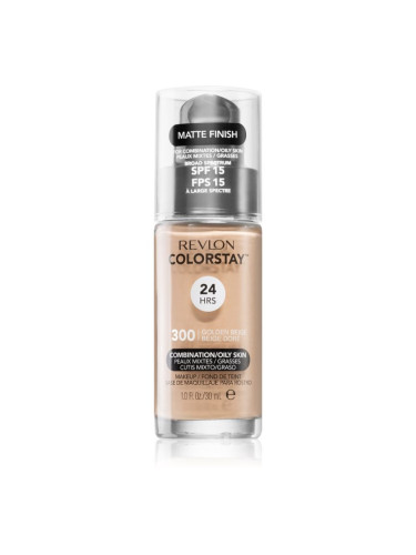 Revlon Cosmetics ColorStay™ дълготраен матиращ фон дьо тен за смесена и мазна кожа цвят 300 Golden Beige 30 мл.