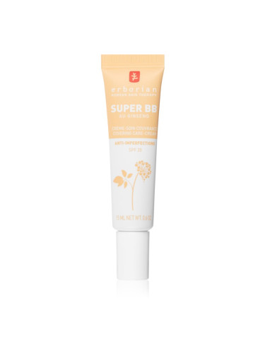 Erborian Super BB ВВ крем за безупречен изравнен тен на кожата малка опаковка цвят Nude 15 мл.
