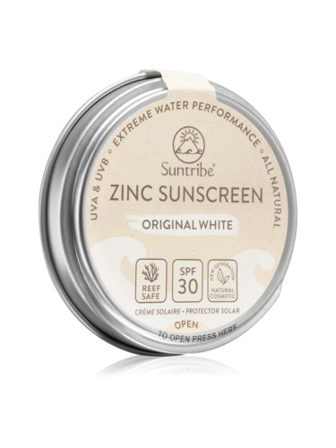 Suntribe Zinc Sunscreen минерален защитен крем за лице и тяло SPF 50 Original White 45 гр.