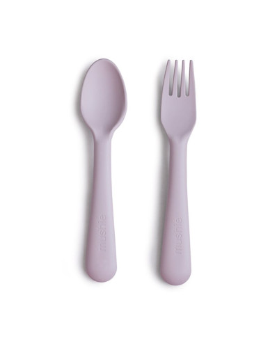 Mushie Fork and Spoon Set прибор Soft Lilac 2 бр.