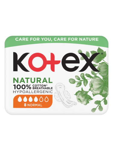 Kotex Natural Normal санитарни кърпи 8 бр.