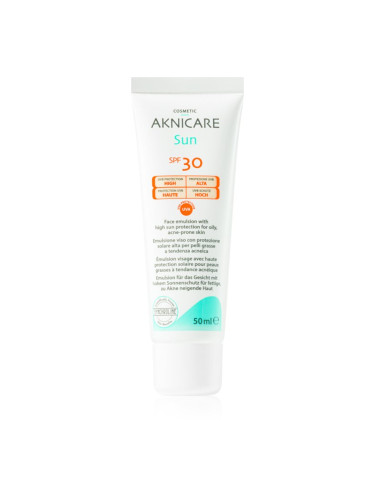 Synchroline Aknicare Sun защитен крем за мазна кожа склонна към акне SPF 30 50 мл.