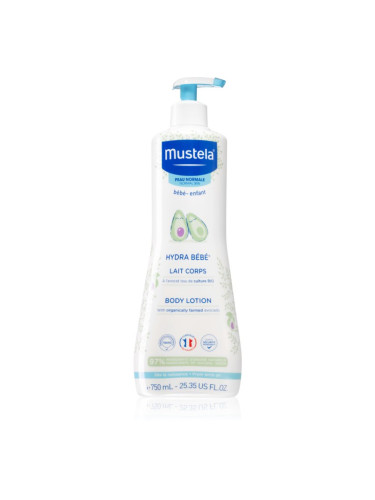 Mustela Bébé Hydra Bébé хидратиращо мляко за тяло за детска кожа 750 мл.