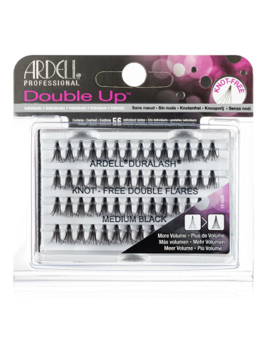 Ardell Double Up лепящи снопчета мигли без възли размер Medium Black