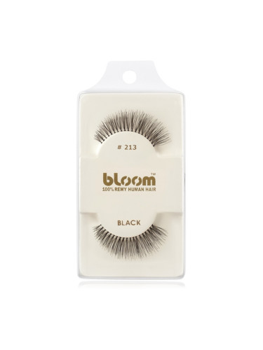 Bloom Natural изкуствени мигли от естествен косъм No. 213 (Black) 1 см