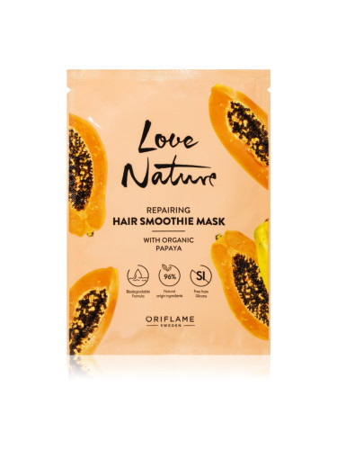 Oriflame Love Nature Organic Papaya регенерираща маска за коса 30 мл.