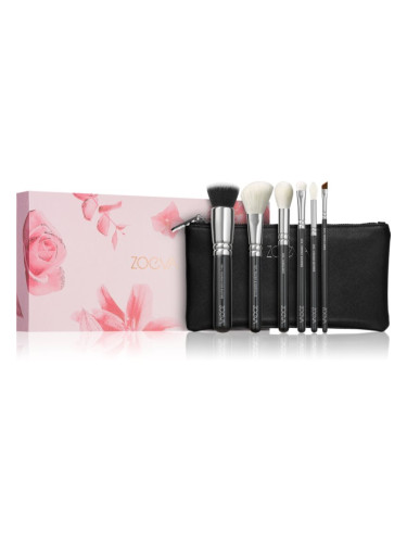 ZOEVA The Essential Brush Set Комплект четки с чантичка 1 бр.