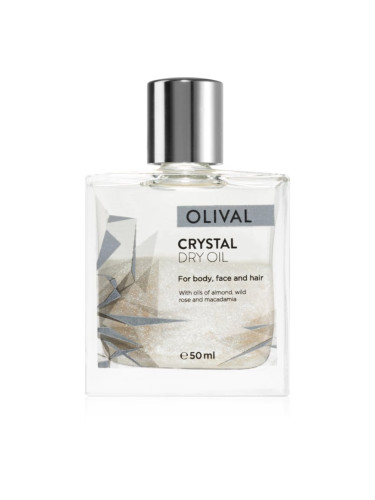 Olival Crystal Dry Oil мултифункционално масло със блестящи частици за лице, тяло и коса 50 мл.