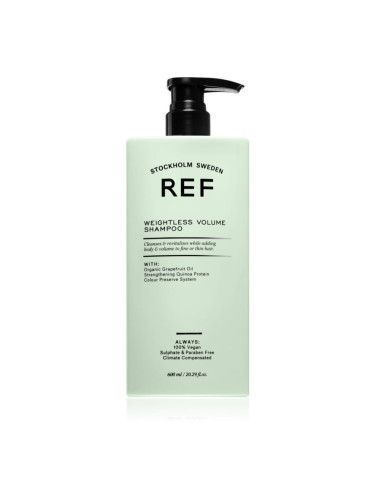 REF Weightless Volume Shampoo шампоан за тънка коса без обем в корените 600 мл.