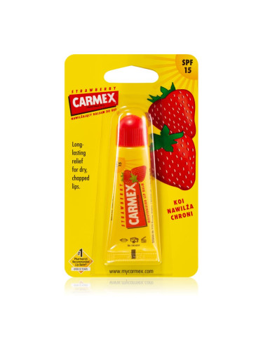 Carmex Strawberry балсам за устни в тубичка SPF 15 10 гр.