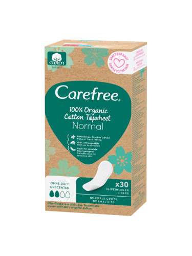 Carefree Organic Cotton Normal дамски превръзки 30 бр.