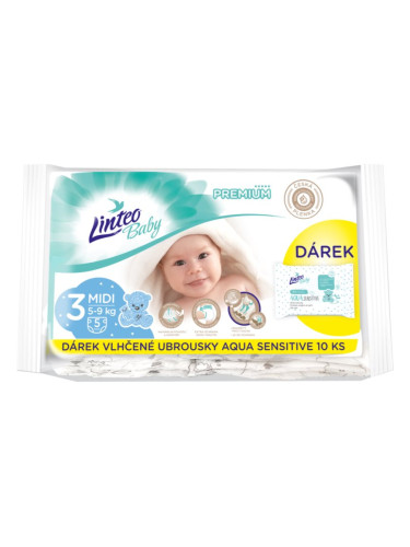 Linteo Baby Premium Midi еднократни пелени 5-9kg 5 бр.