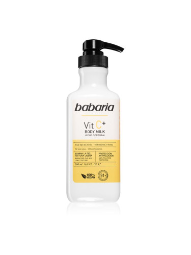 Babaria Vitamin C хидратиращо мляко за тяло за всички видове кожа 500 мл.