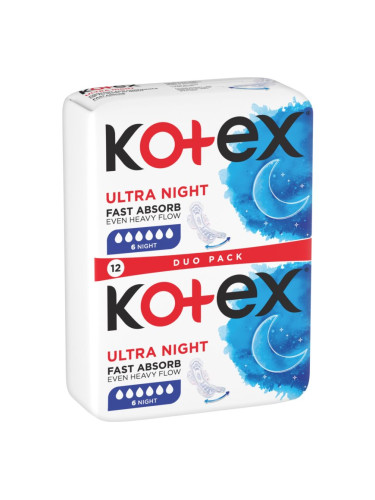 Kotex Ultra Comfort Night санитарни кърпи 12 бр.