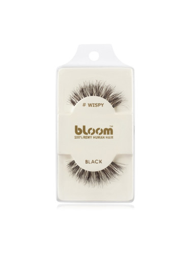 Bloom Natural изкуствени мигли от естествен косъм (Wispy, Black) 1 см