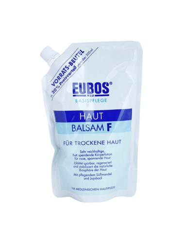 Eubos Basic Skin Care F хидратиращо мляко за тяло за суха и чувствителна кожа резервен пълнител 400 мл.