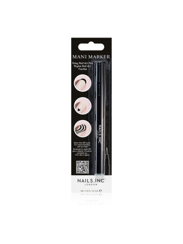 Nails Inc. Mani Marker декоративен лак за нокти нанасяща писалка цвят Black 3 мл.