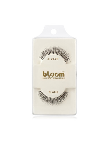 Bloom Natural изкуствени мигли от естествен косъм No. 747S (Black) 1 см