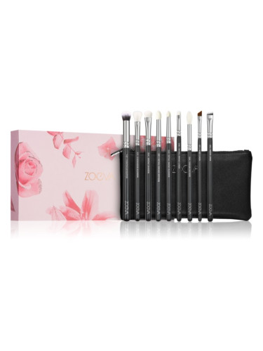 ZOEVA It's All About The Eyes Brush Set Комплект четки с чантичка 1 бр.
