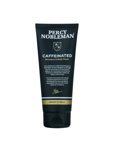 Percy Nobleman Caffeinated шампоан с кофеин за мъже за тяло и коса 200 мл.
