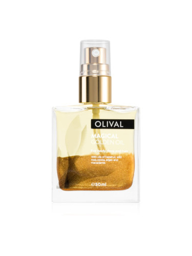 Olival Magical Gloden Oil мултифункционално масло със блестящи частици за лице, тяло и коса 50 мл.
