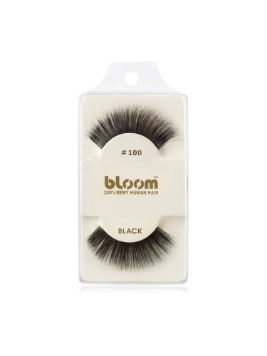 Bloom Natural изкуствени мигли от естествен косъм No. 100 (Black) 1 см