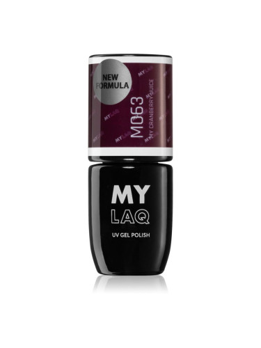 MYLAQ UV Gel Polish гел лак за нокти цвят My Cranberry Juice 5 мл.