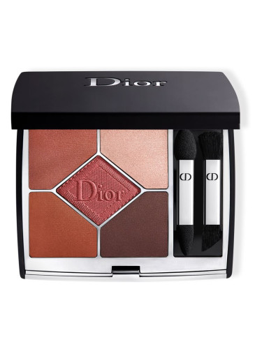 DIOR Diorshow 5 Couleurs Couture Velvet Limited Edition палитра сенки за очи цвят 869 Red Tartan 7 гр.