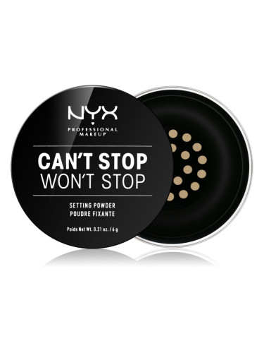 NYX Professional Makeup Can't Stop Won't Stop насипна пудра цвят 02 Light-medium 6 гр.